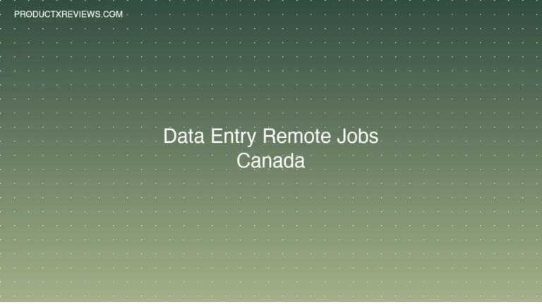Data Entry Remote Jobs Canada - Product Reviews